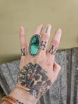 Emerald Rose Variscite Statement Ring