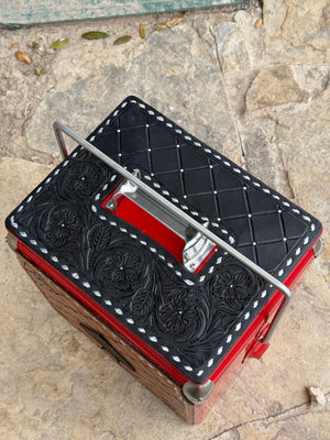 Retro Rodeo Red Cooler- Black Ace