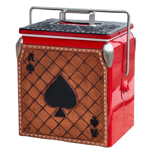 Retro Rodeo Red Cooler- Black Ace