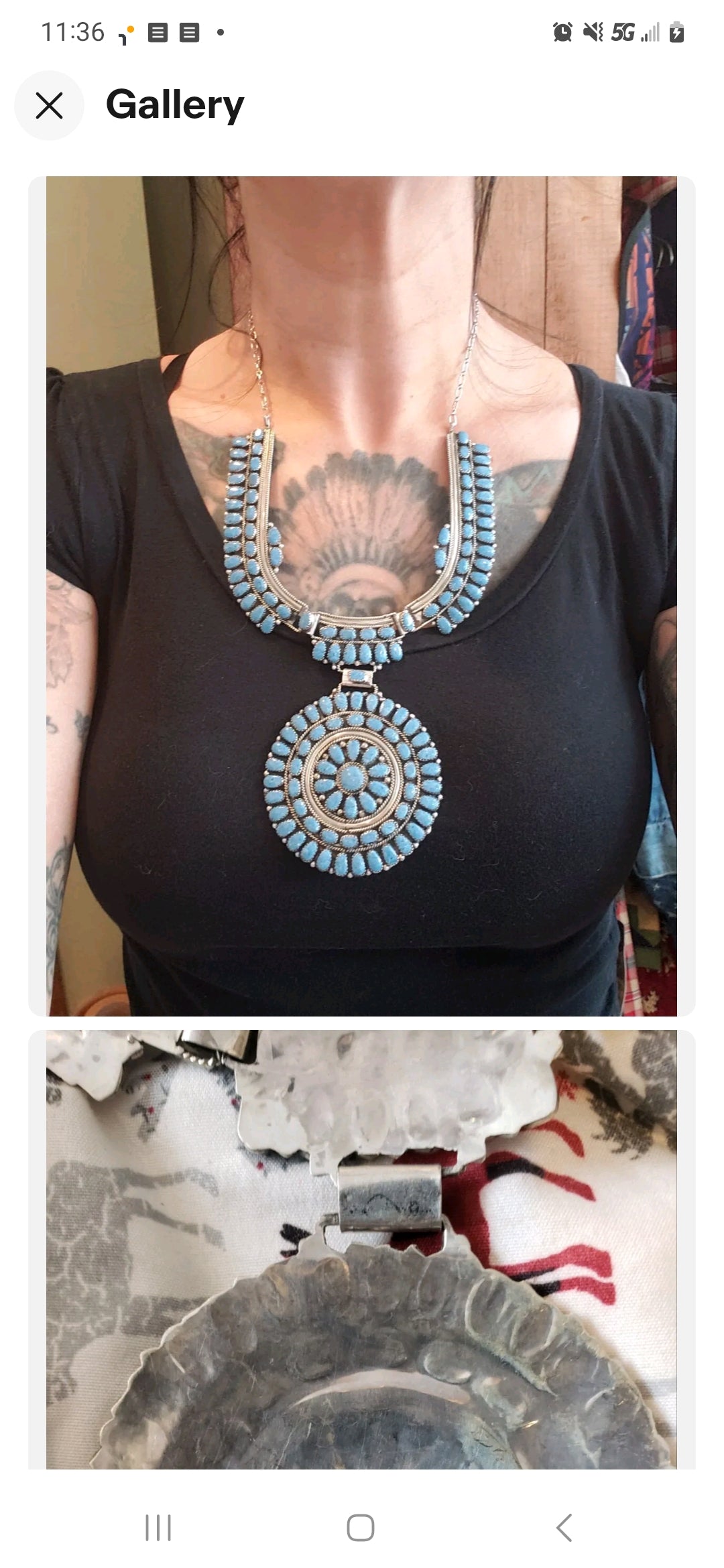 Huge Denim Lapis Cluster Necklace SALE