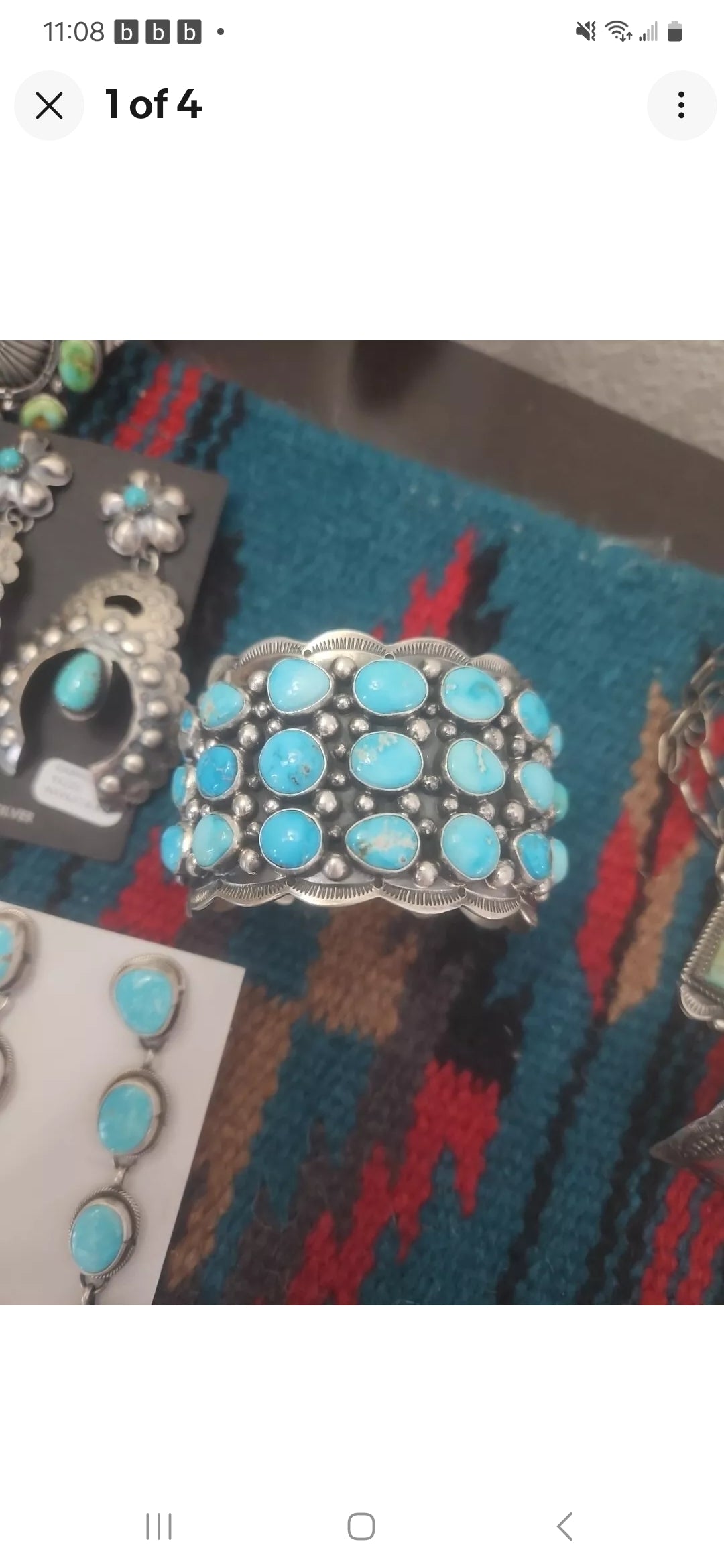 Turquoise Cluster Statement Cuff Tom Lewis SALE Retail 1,320