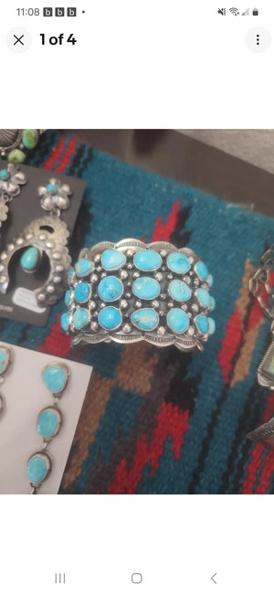 Turquoise Cluster Statement Cuff Tom Lewis SALE Retail 1,320