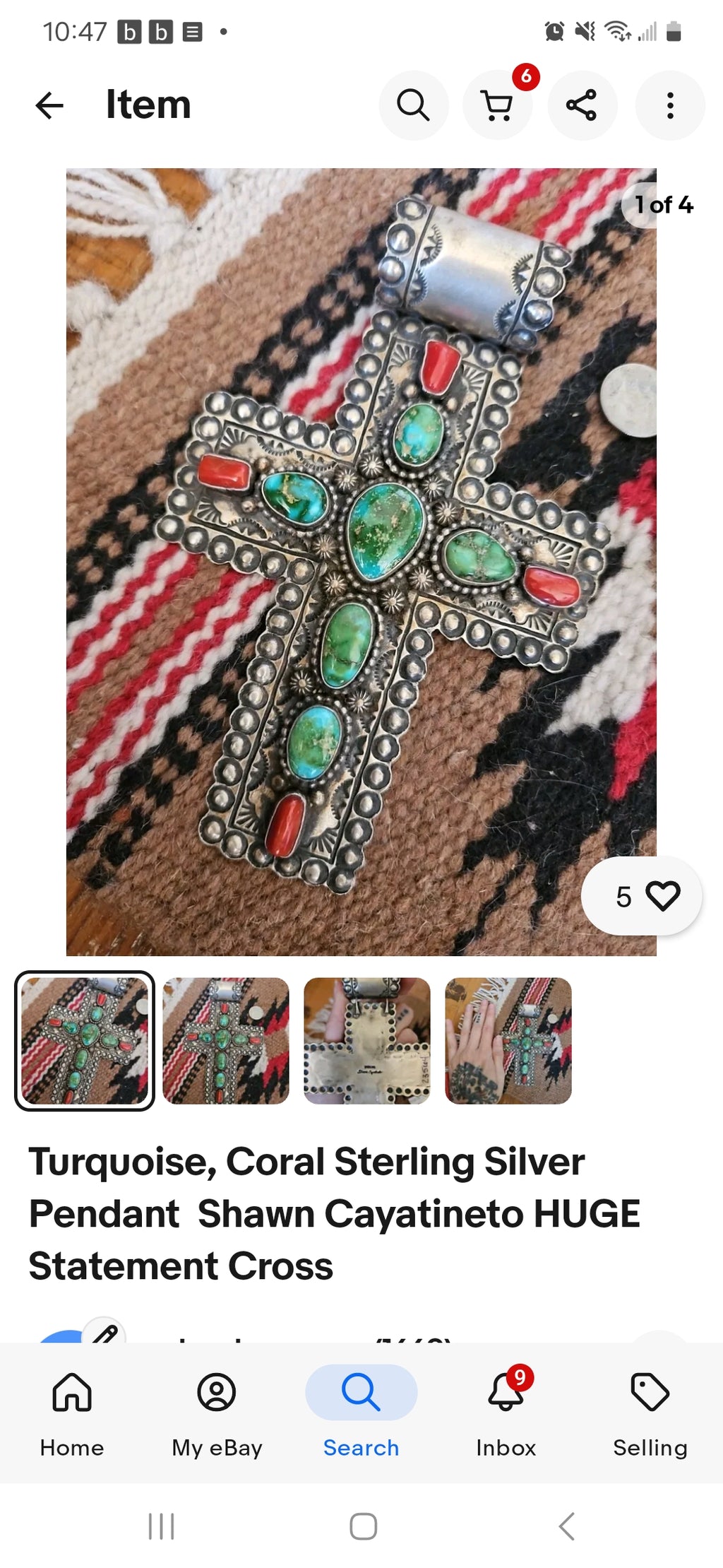 Huge Statement Cross 5.75" tall SALE