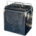 Retro Rodeo Black Cooler- Black Cowboy Stitch