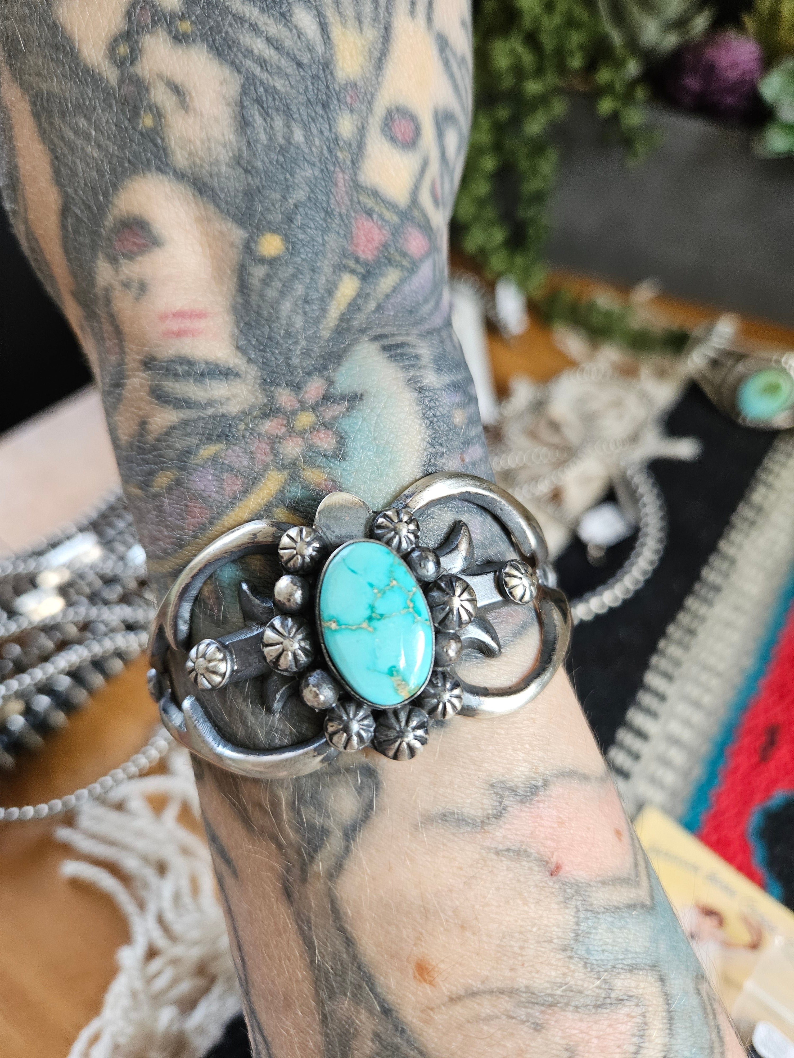 Chimney Butte Blue Sonoran Turquoise Cuff