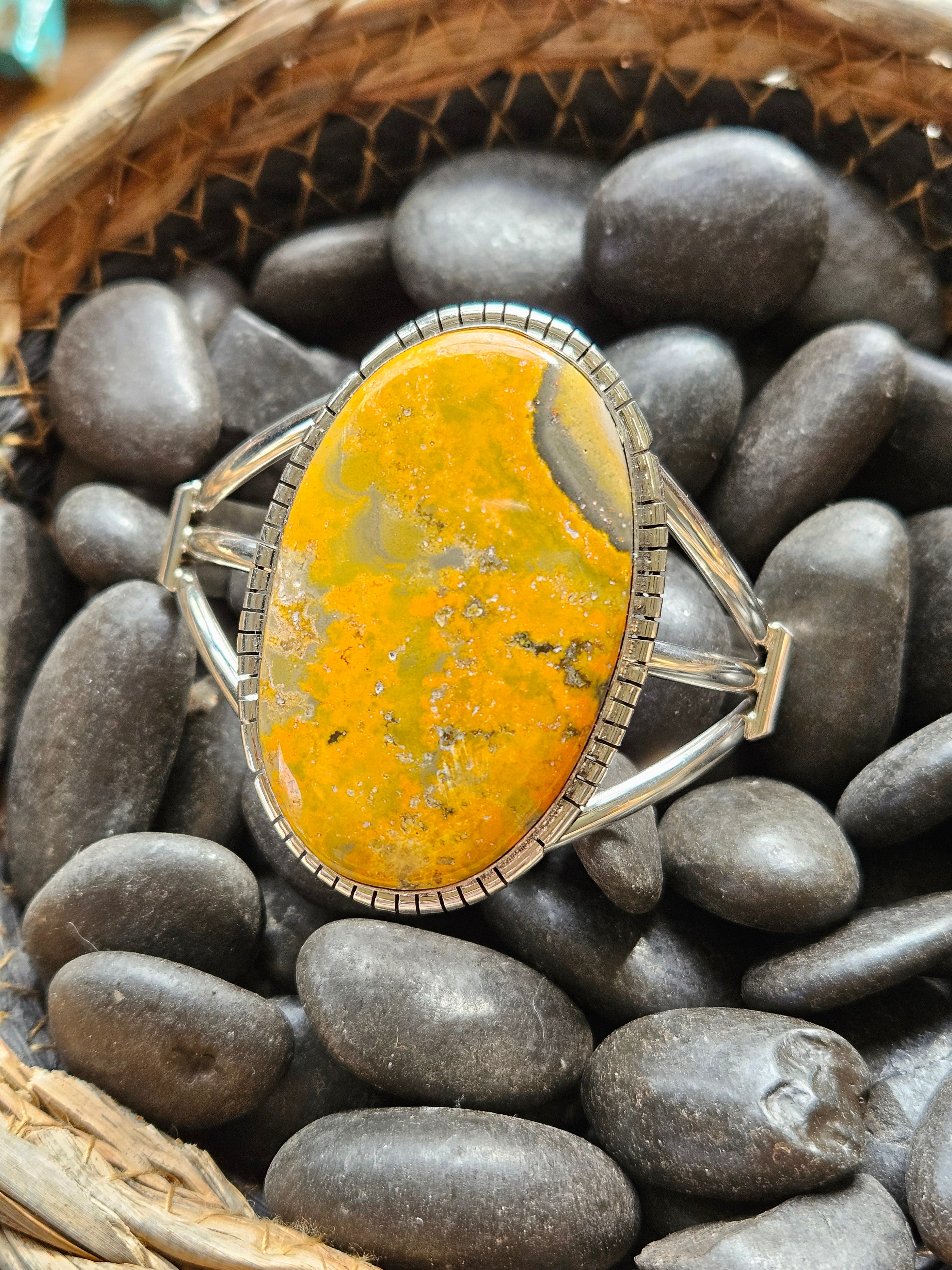 Bumblebee Jasper Statement Cuff