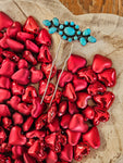 Turquoise Cluster Hat/Hair Pin Fork