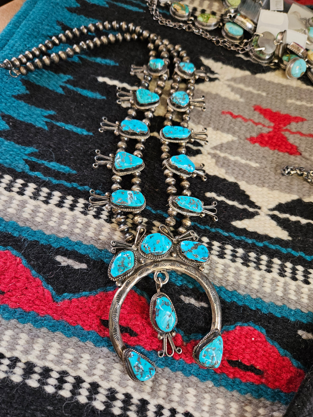 Vintage Turquoise Squash Blossom