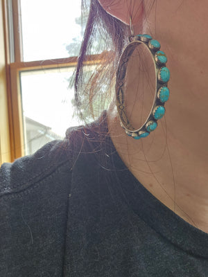 Turquoise Hoop Earrings