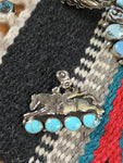 Bucking Bronc Turquoise Horse Pendant