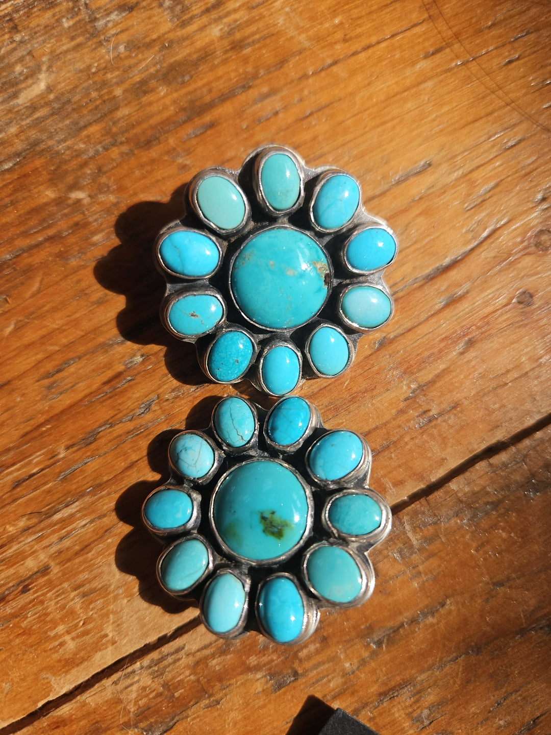 Federico Turquoise Statement Cluster Earrings Huge
