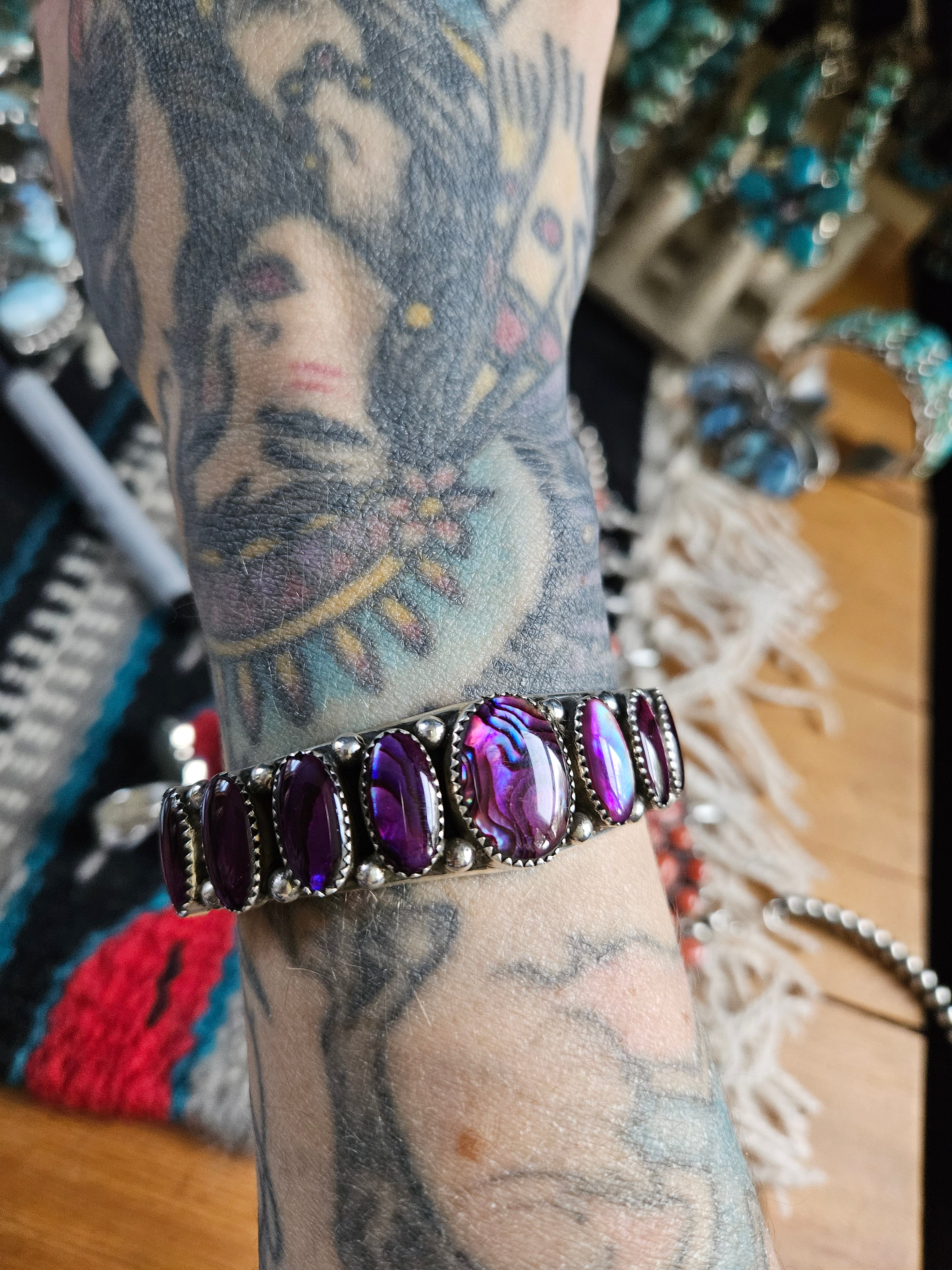 Purple Abalone Cuff