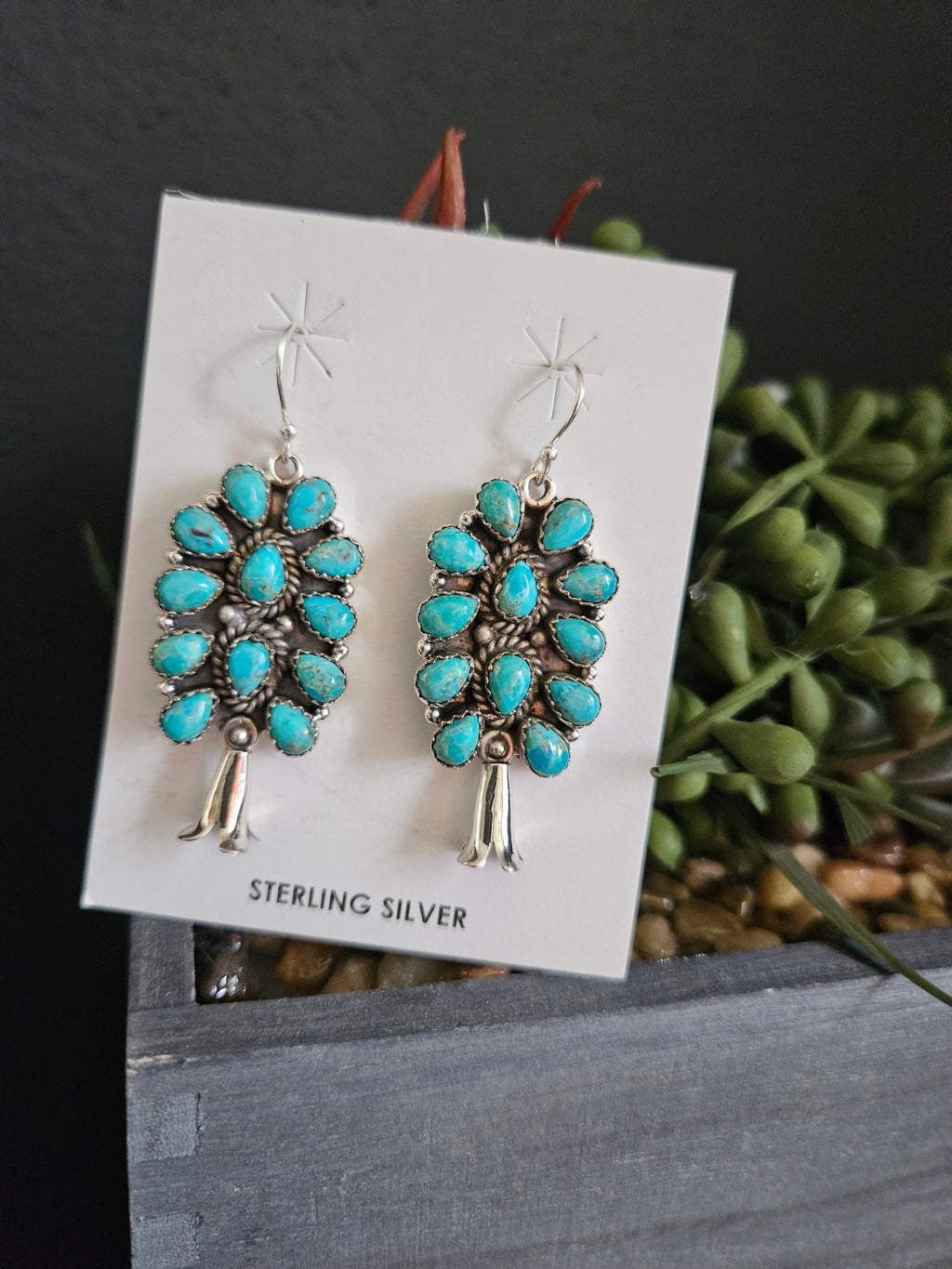Turquoise Blossom Earrings SALE