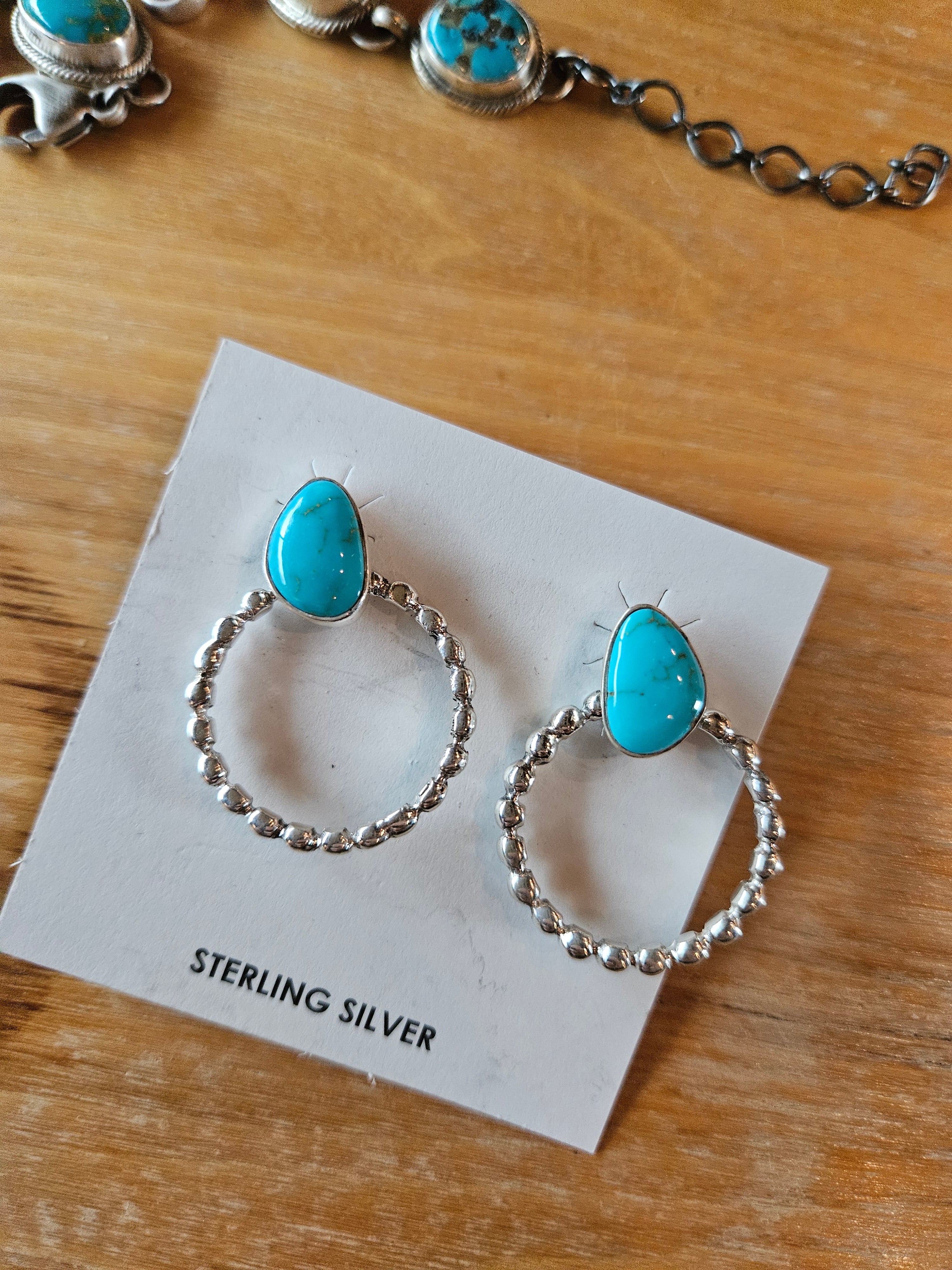 Turquoise Hoop Earrings