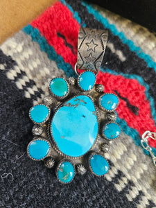 Turquoise Cluster Statement Pendant 71 grams