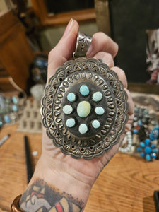 Dry Creek Turquoise Concho Pendant