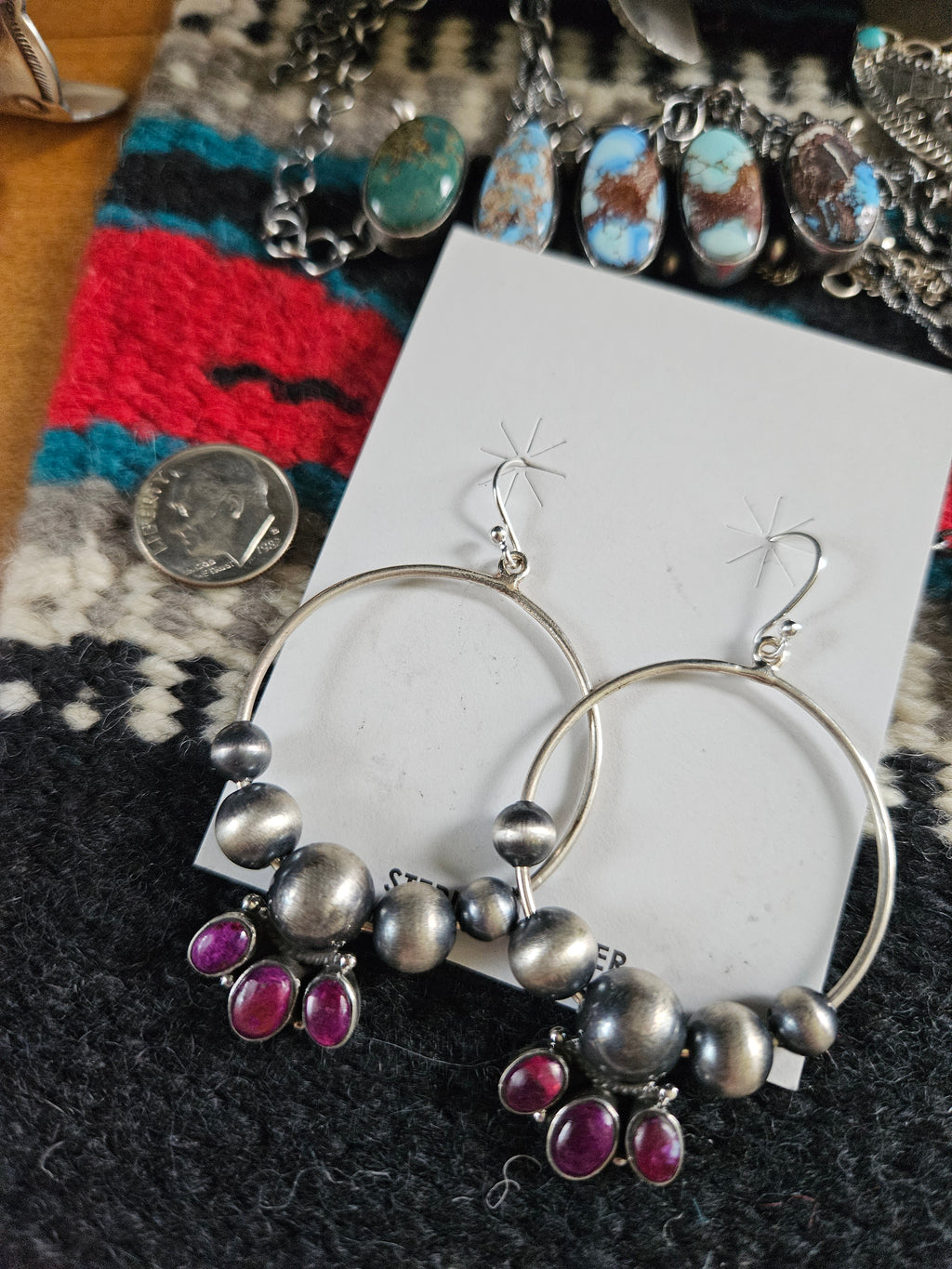 Purple Spiny Hoops