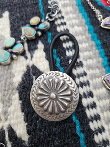 Big Turquoise Concho Ponytail Holder