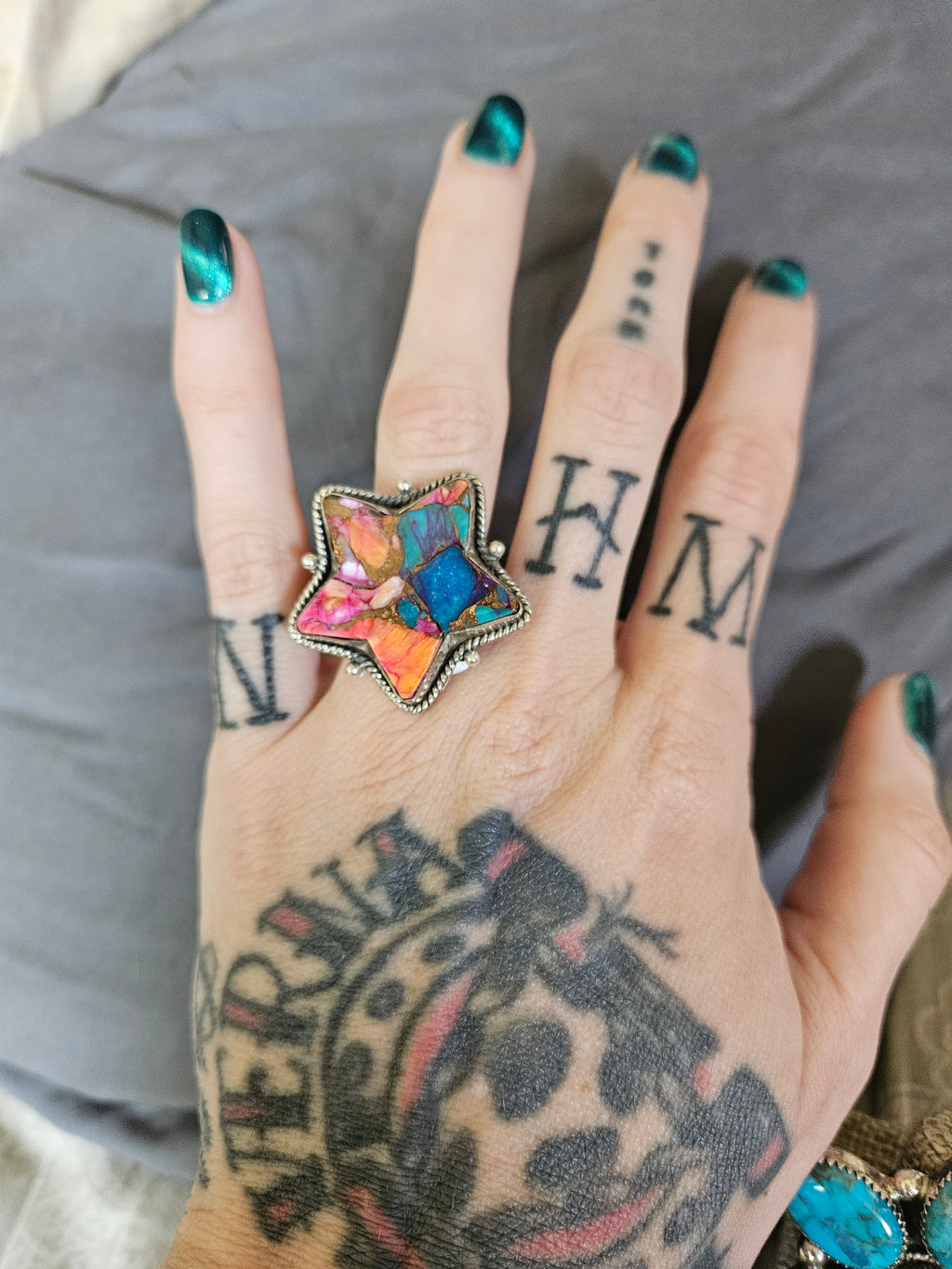 Pink Dahlia Star Ring