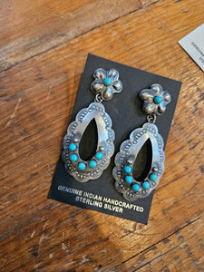 Christine Turquoise Hoop Earrings