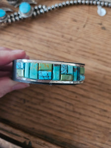 Leather Turquoise Cobblestone Bracelet