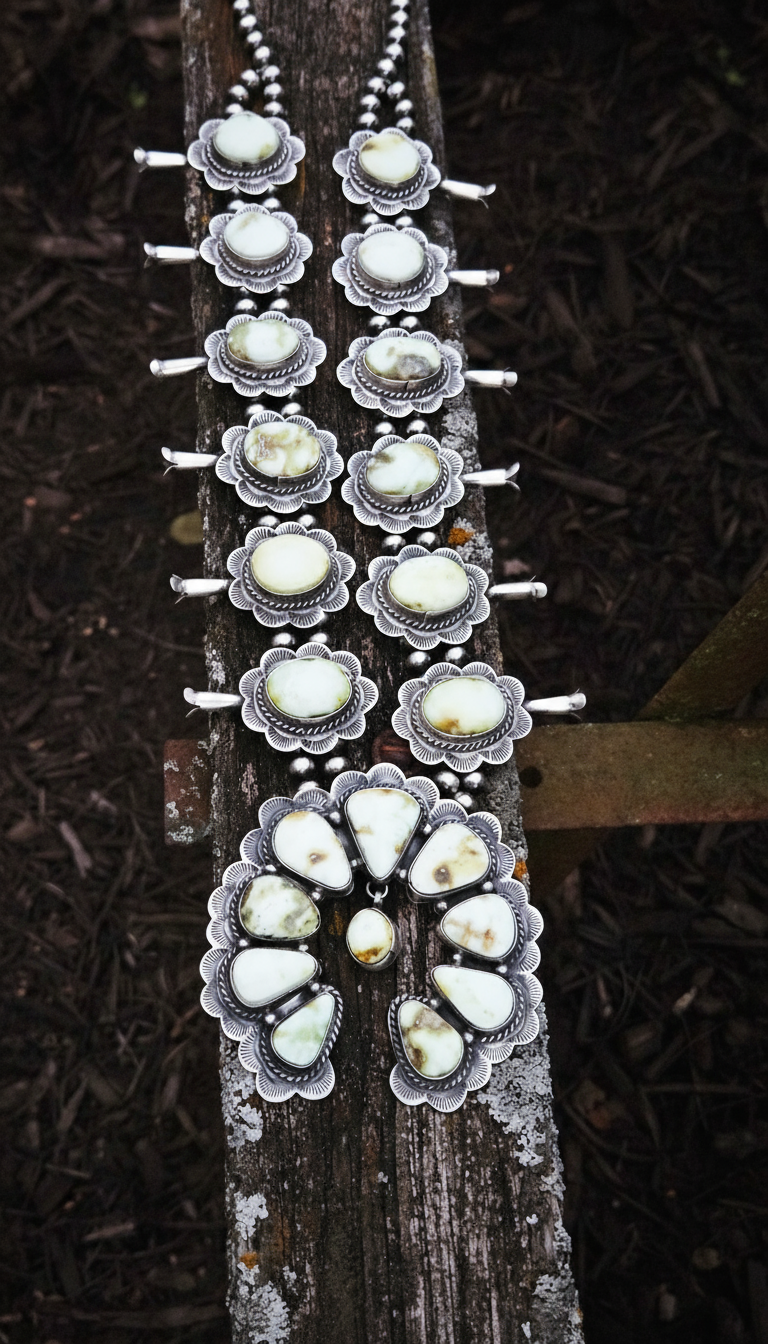 Palomino Squash Blossom Necklace Set