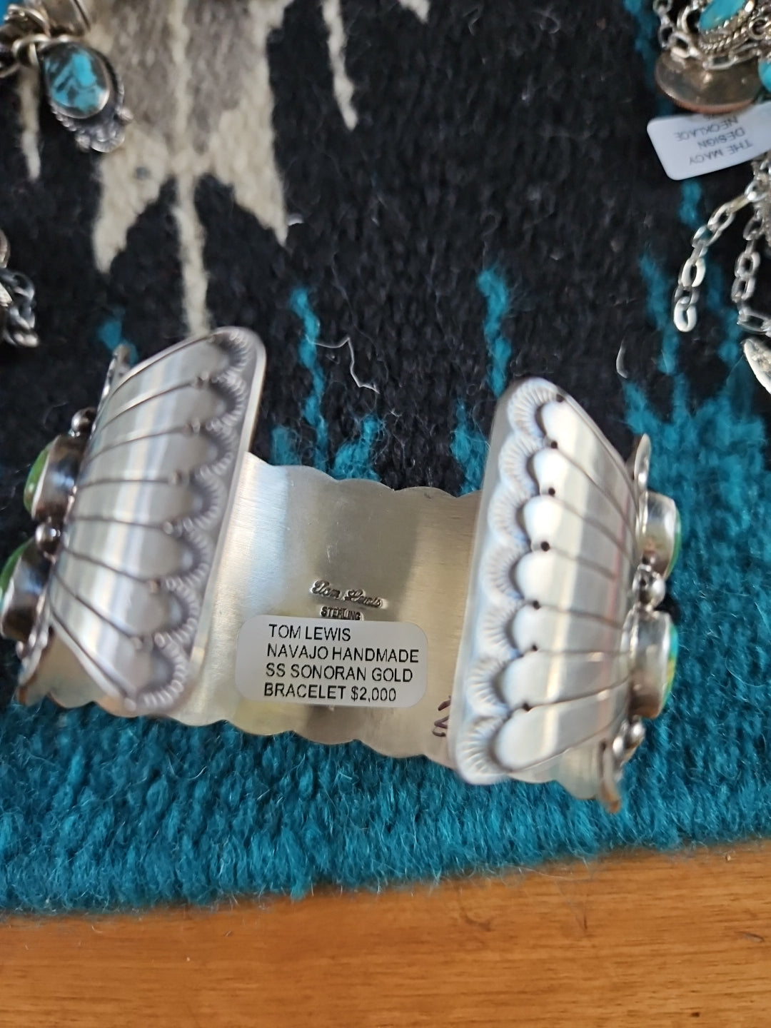 Blues Sonoran Gold Turquoise Ombre Statement Cuff