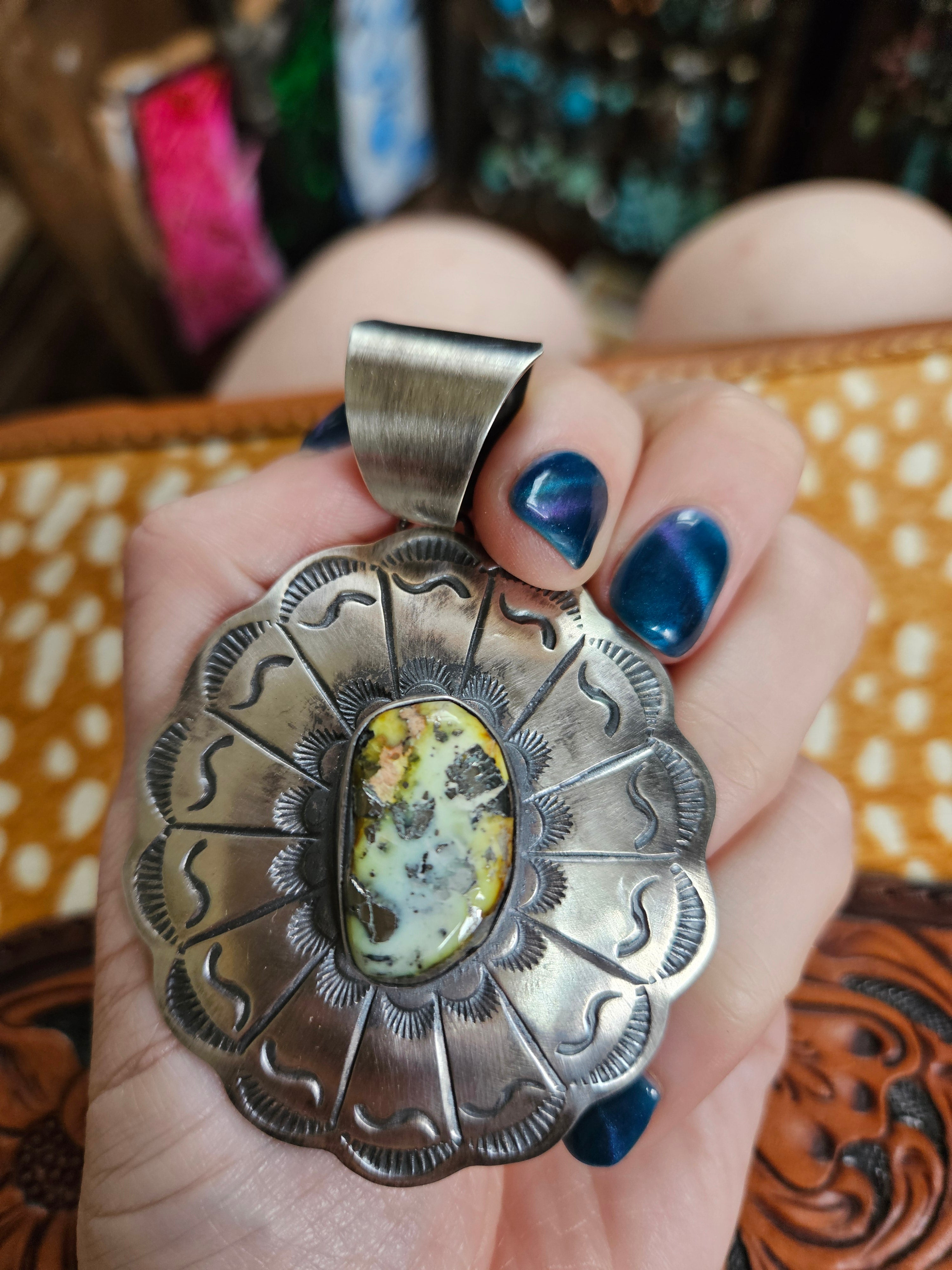 Chimney Butte Palomino Concho Pendant