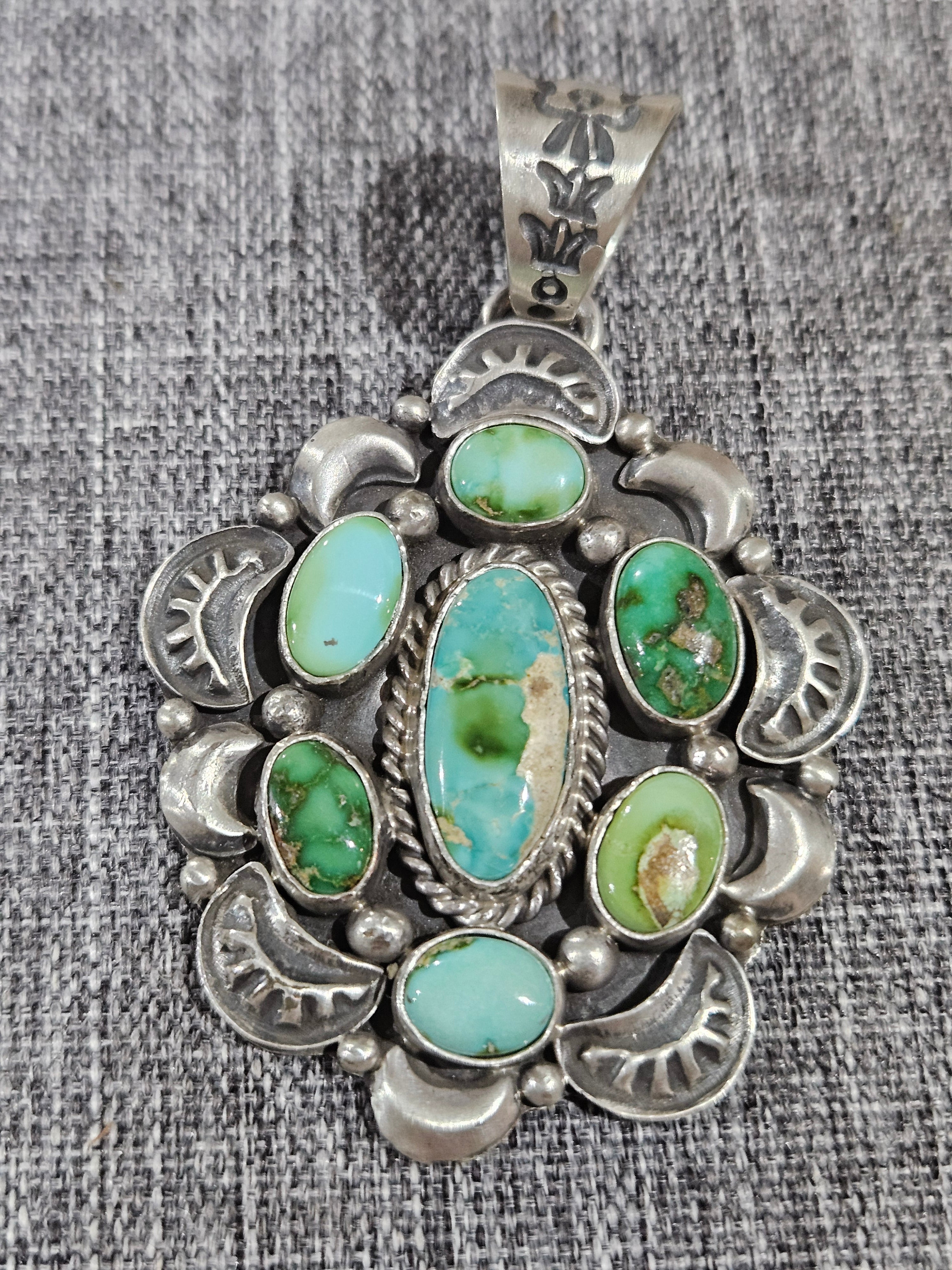 Sonoran Gold Turquoise Cluster Pendant