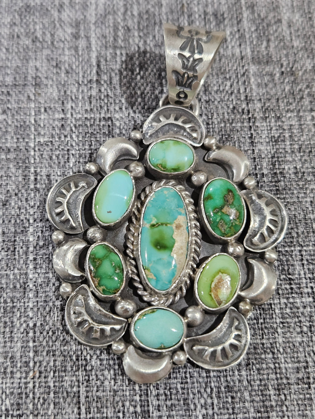 Sonoran Gold Turquoise Cluster Pendant