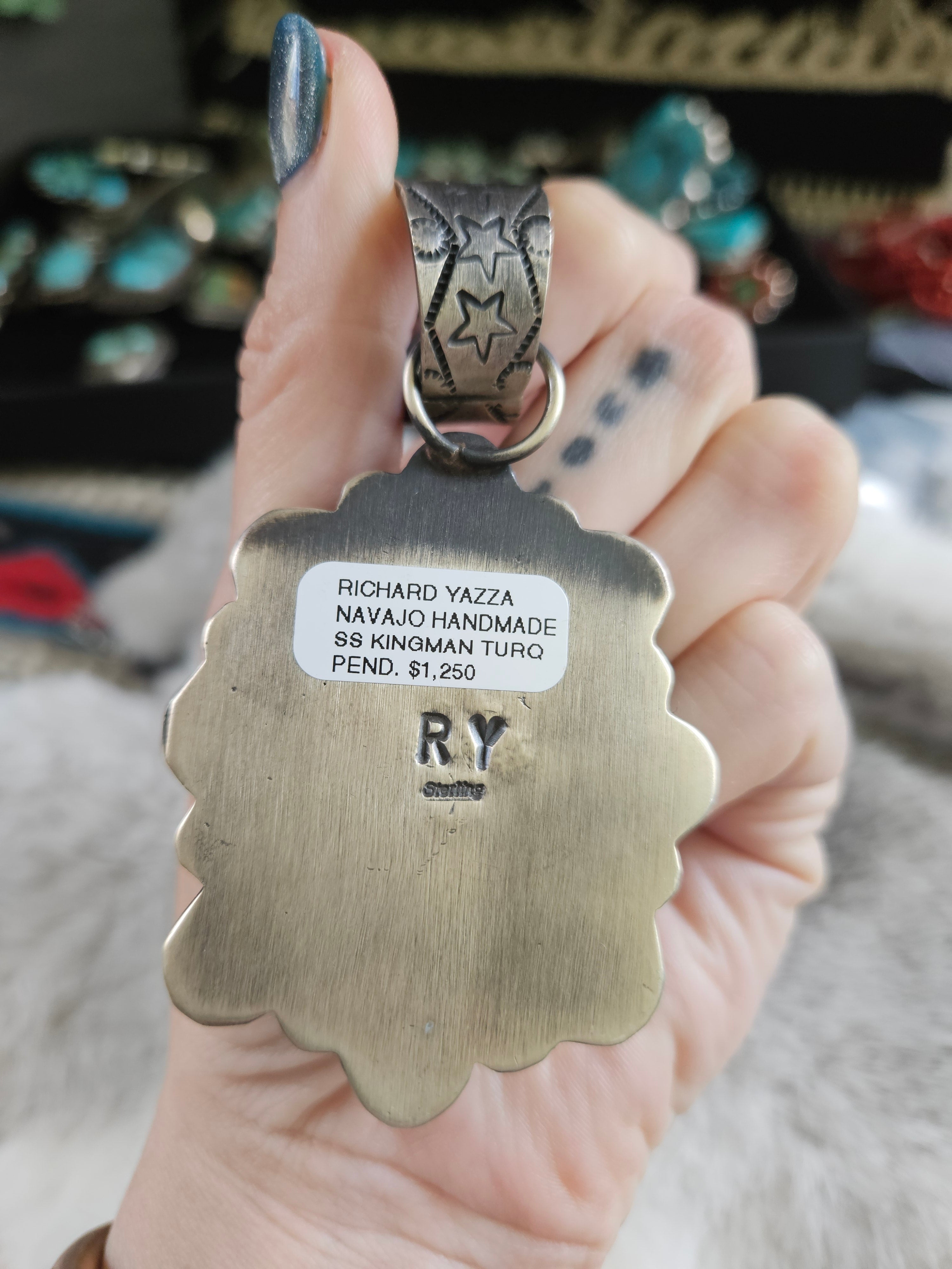 Turquoise Cluster Statement Pendant 71 grams