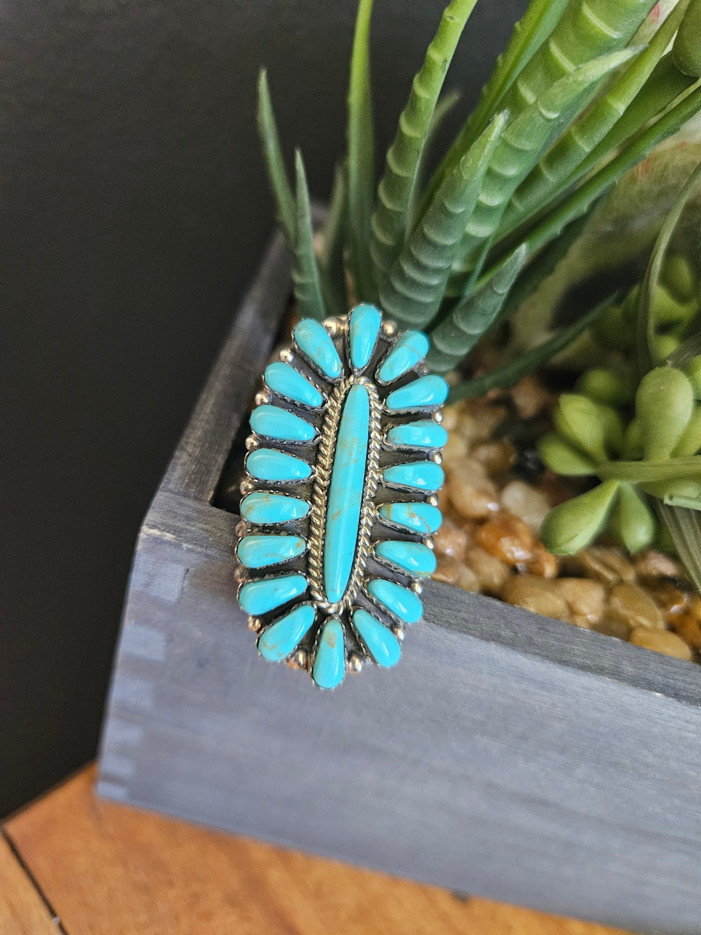 Turquoise Cluster Ring