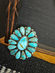 Turquoise Cluster Statement Ring