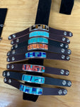 Leather Turquoise Cobblestone Bracelet