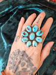 Turquoise Statement Cluster Ring