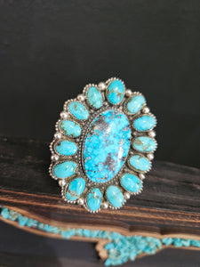 Turquoise Cluster Statement Ring