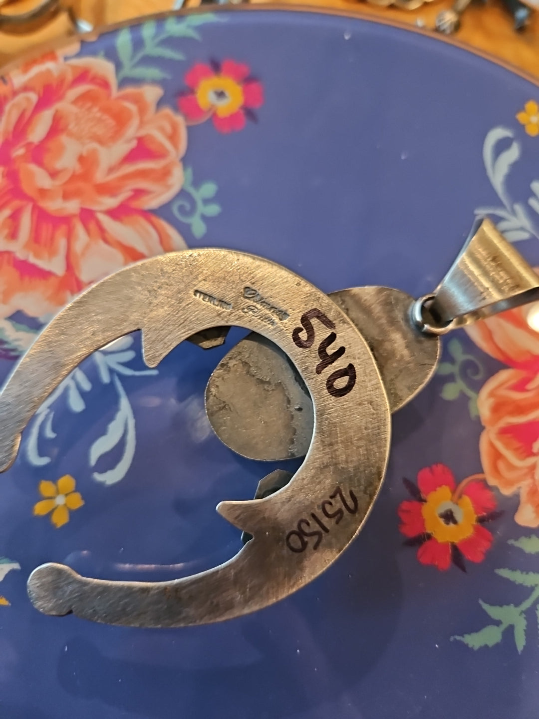 Number 8 Turquoise Naja Pendant by Chimney Butte