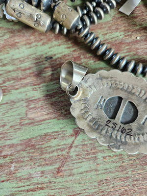 Chimney Butte Turquoise Concho Pendant