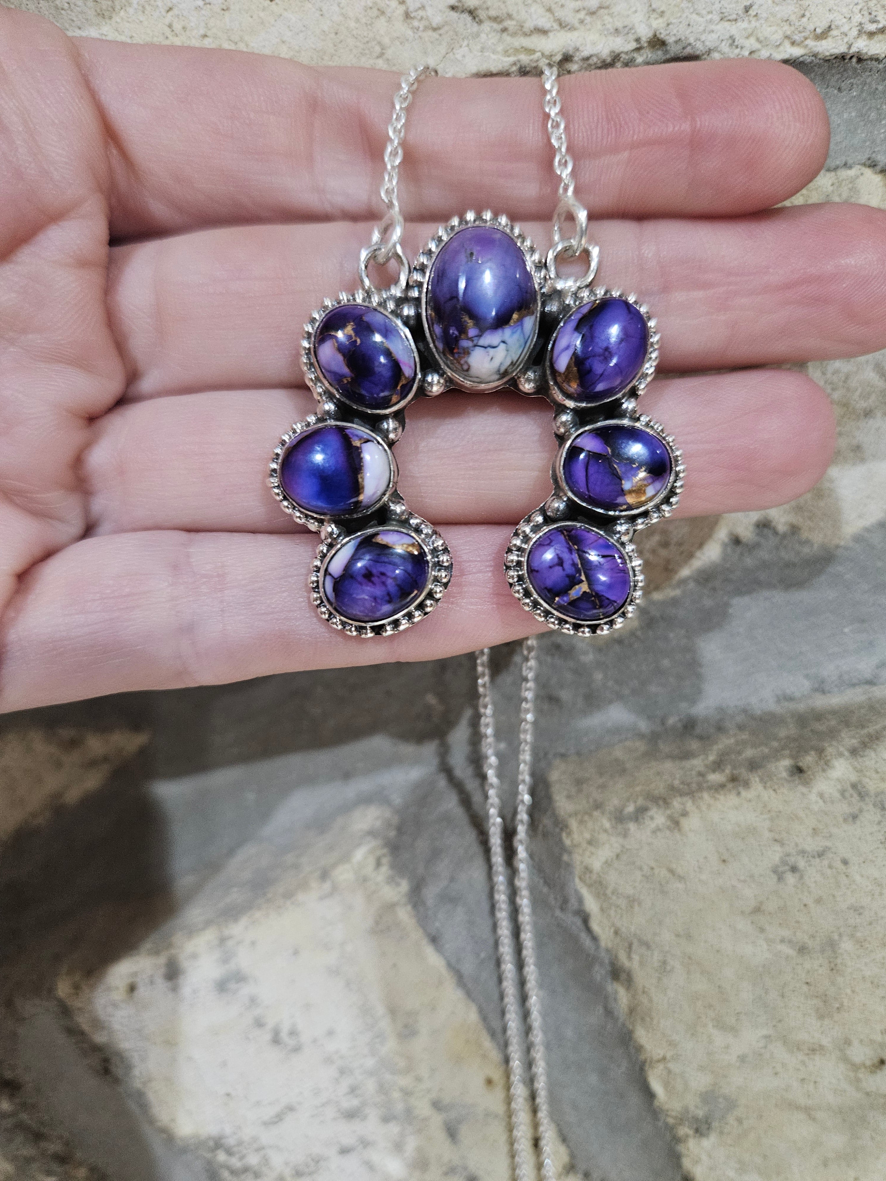 Violet Rose Purple Naja Necklace