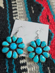 Big Turquoise Cluster Statement Earrings SALE