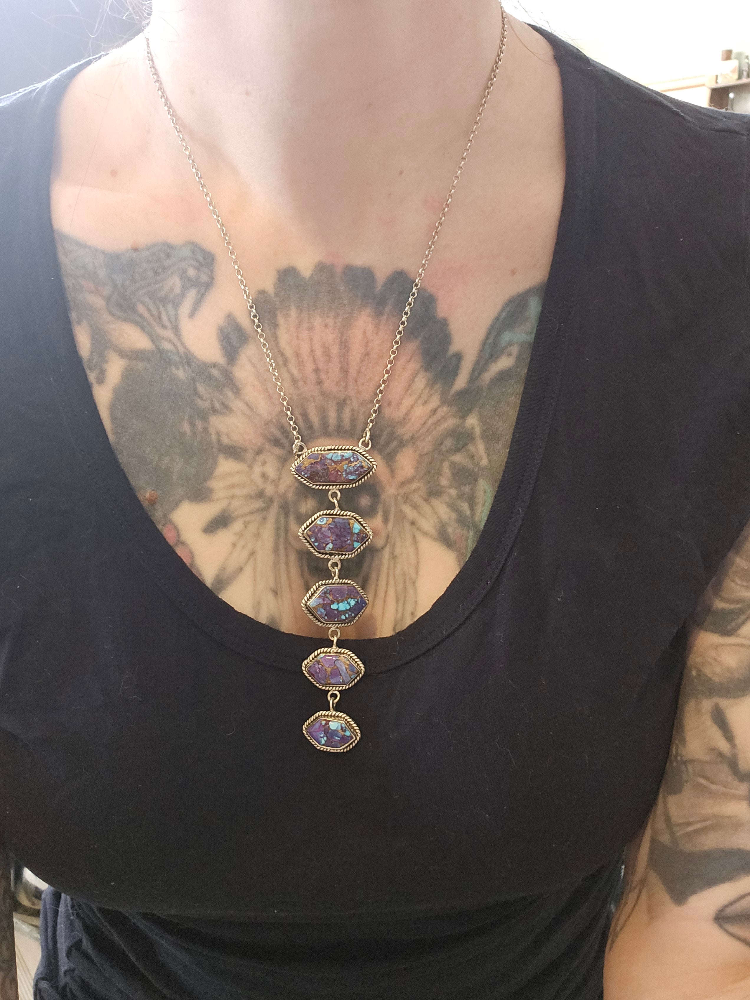 Purple Mojave Lariat Necklace