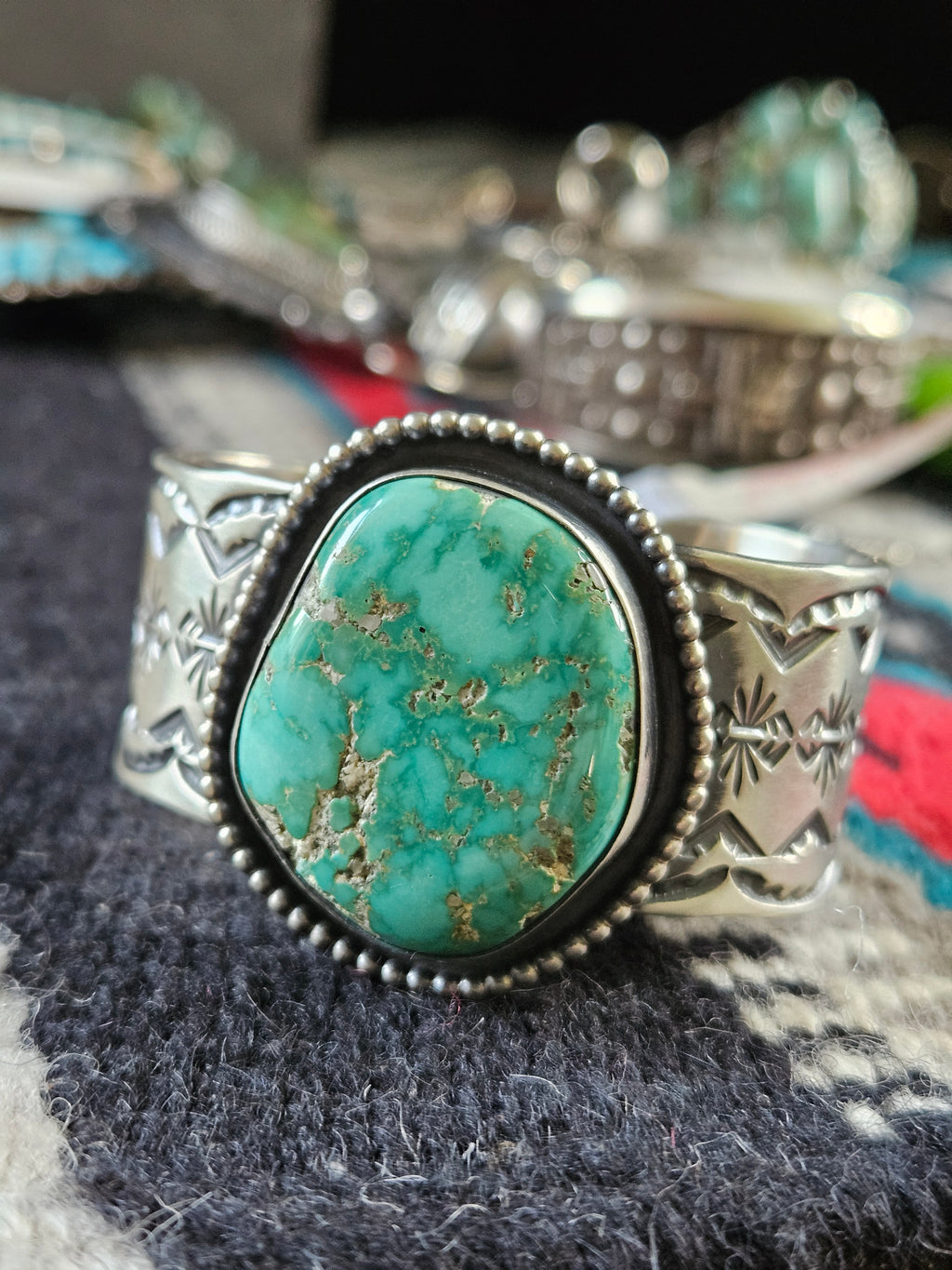 Big Emerald Valley Turquoise Statement Cuff SALE