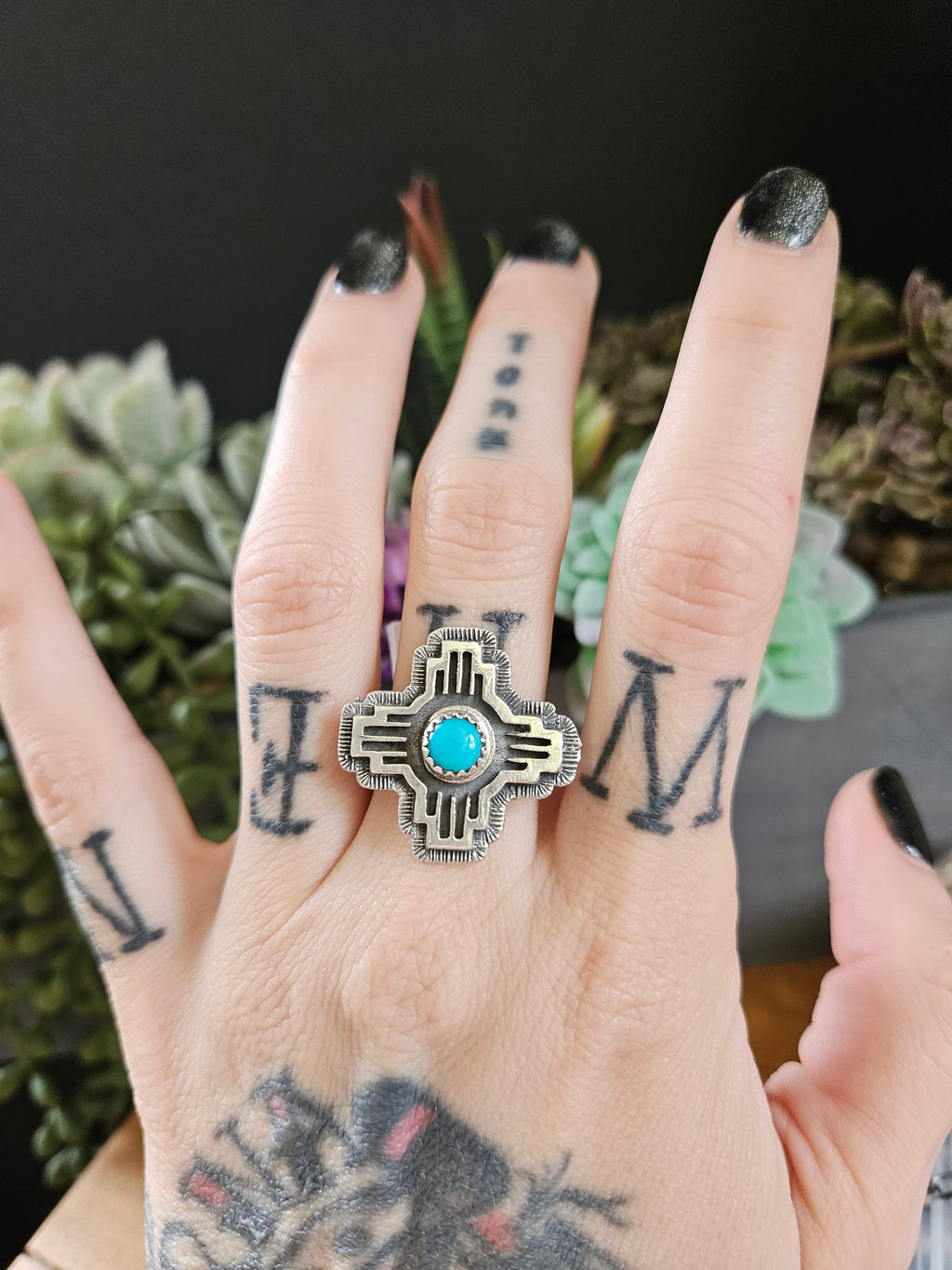 Turquoise Zia Ring