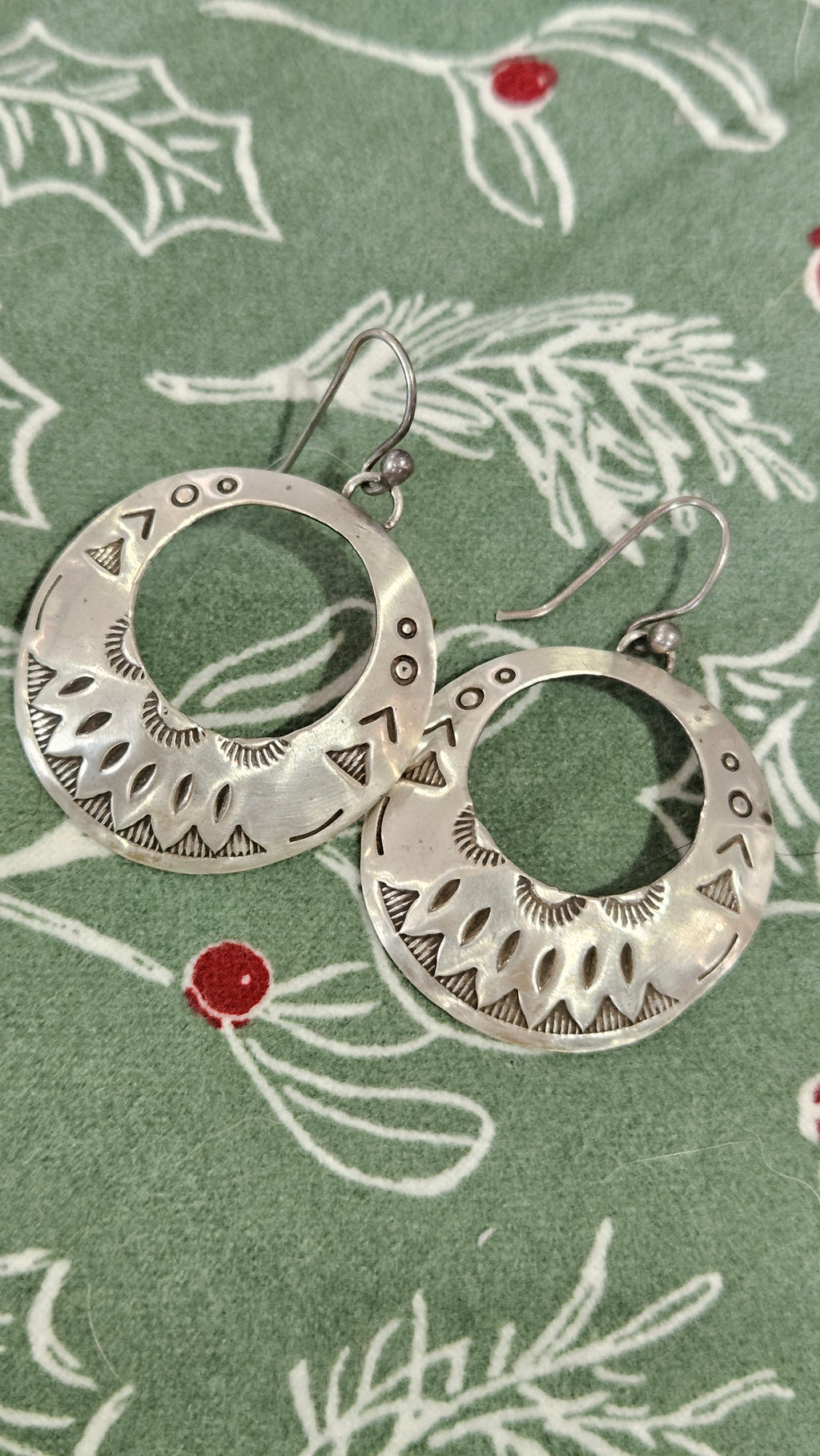 Vintage Sterling Hoop Earrings