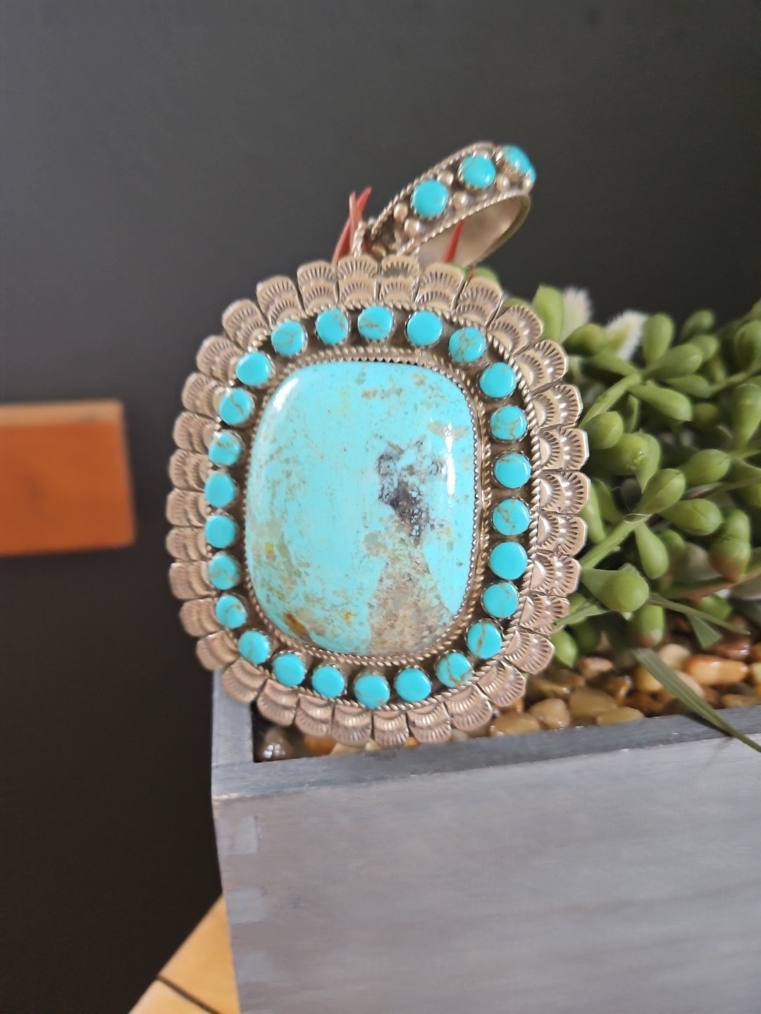 Huge Turquoise Cluster Pendant