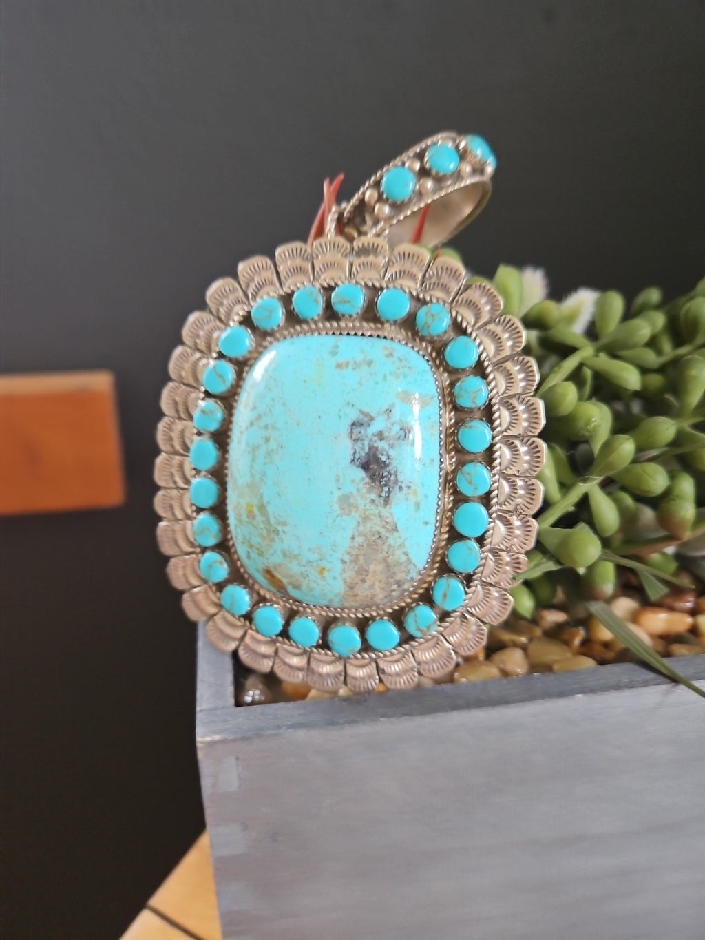 Huge Turquoise Cluster Pendant
