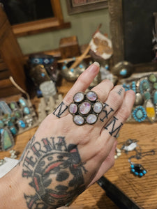 Purple Moonstone Cluster Ring