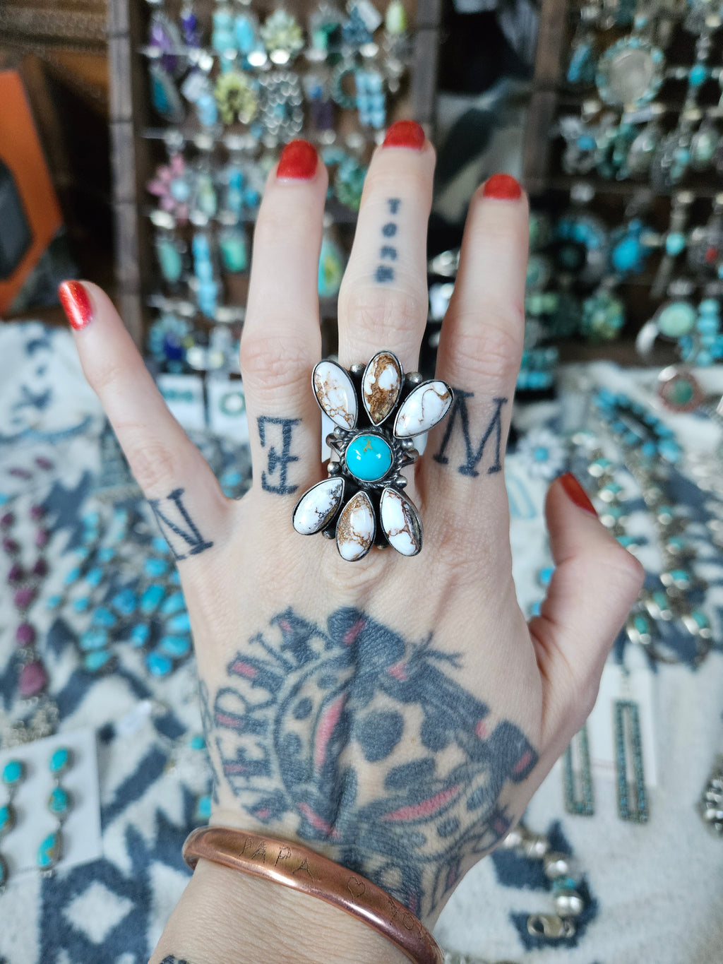 Wild Horse and Turquoise Ring