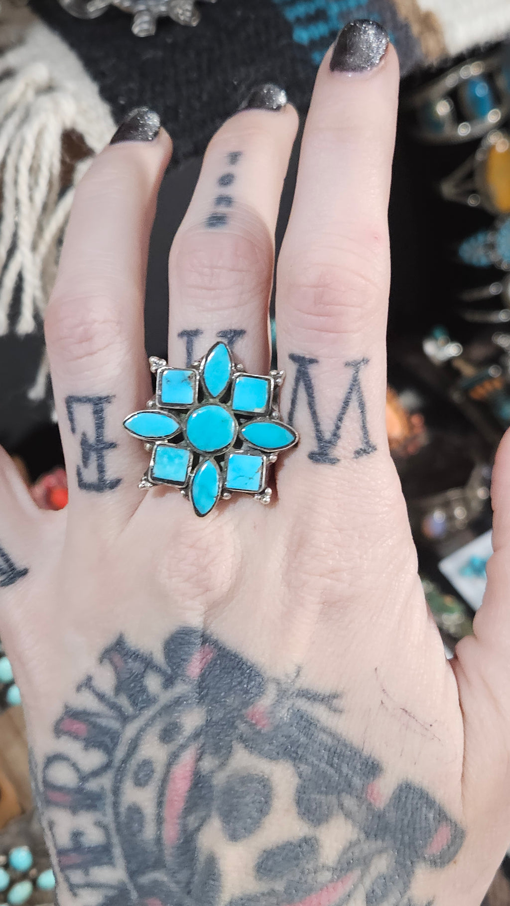 Turquoise Cluster Ring