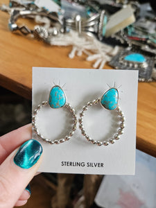 Turquoise Hoop Earrings